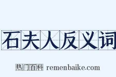 石夫人反义词是什么意思的图片